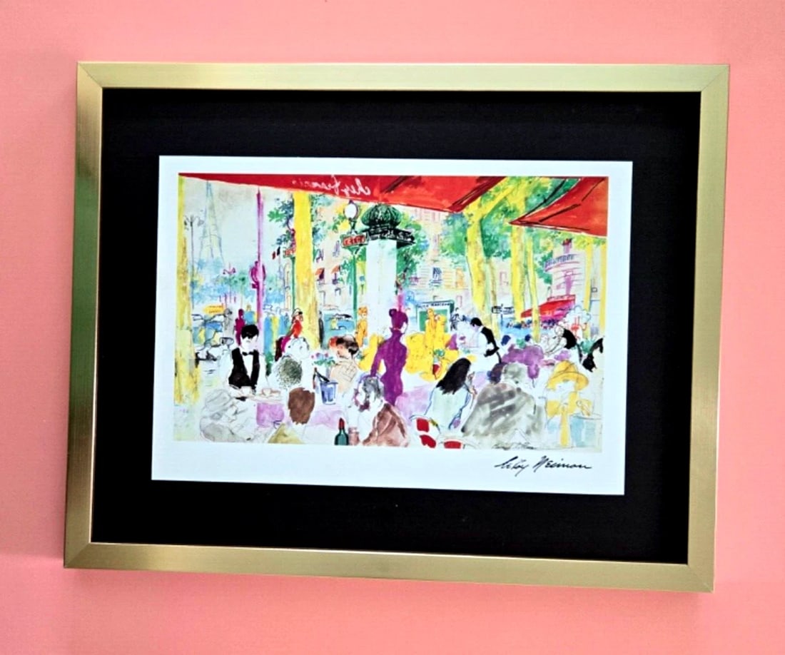 LeRoy Neiman PARIS FRANCE Signed Pop Art Mounted & Framed | New 14X11in.: Beautiful and Scarce Original 1986 Print from Paris by Leroy Neiman Signed on the Plate This piece is mounted on a 11 x 14 in. black acid free premium black board. Framed covers an area of 15x12in. It