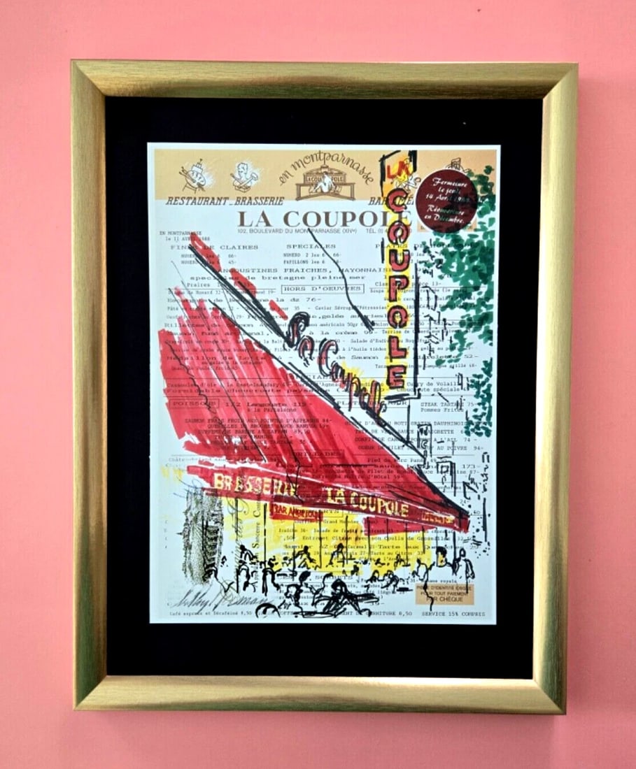 LeRoy Neiman PARIS FRANCE Signed Pop Art Mounted & Framed | New 16X12in.: Beautiful and Scarce Original 1986 Print from Paris by Leroy Neiman Signed on the Plate This piece is mounted on a 12 x 16 in. black acid free premium black board. Framed covers an area of 17x13in. It