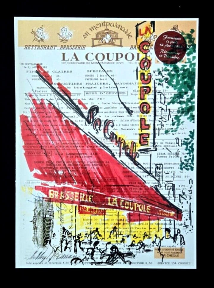 LeRoy Neiman PARIS FRANCE Signed Pop Art Mounted & Framed | New 16X12in. - 2