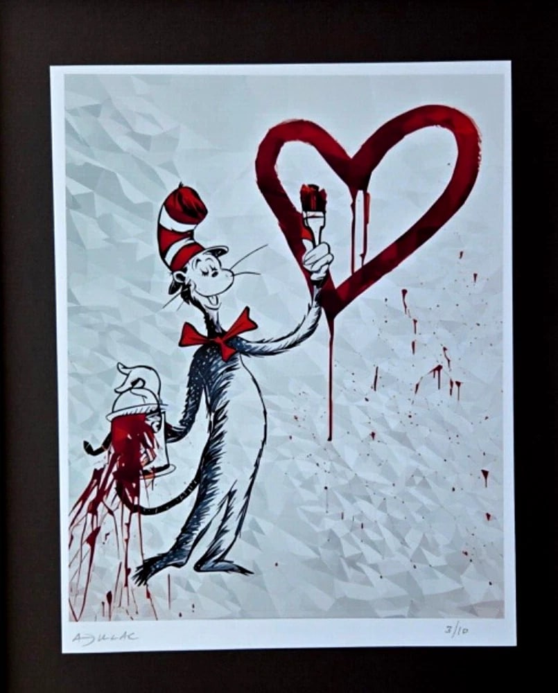 ALEXANDER DULAC | THE CAT WITH THE HAT Hand Signed Print Edof10 | COA - 3