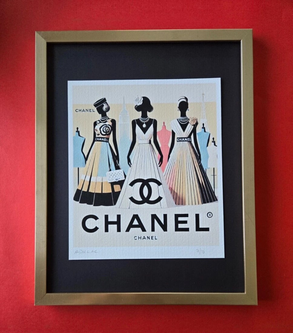 ALEXANDER DULAC | CHANEL Hand Signed Authentic Print Edition of 10 | COA: My art is a celebration of the grandeur and splendor of the 21st century. Through my portraits, I seek to immortalize those who not only define but also inspire aspiration and luxury in our