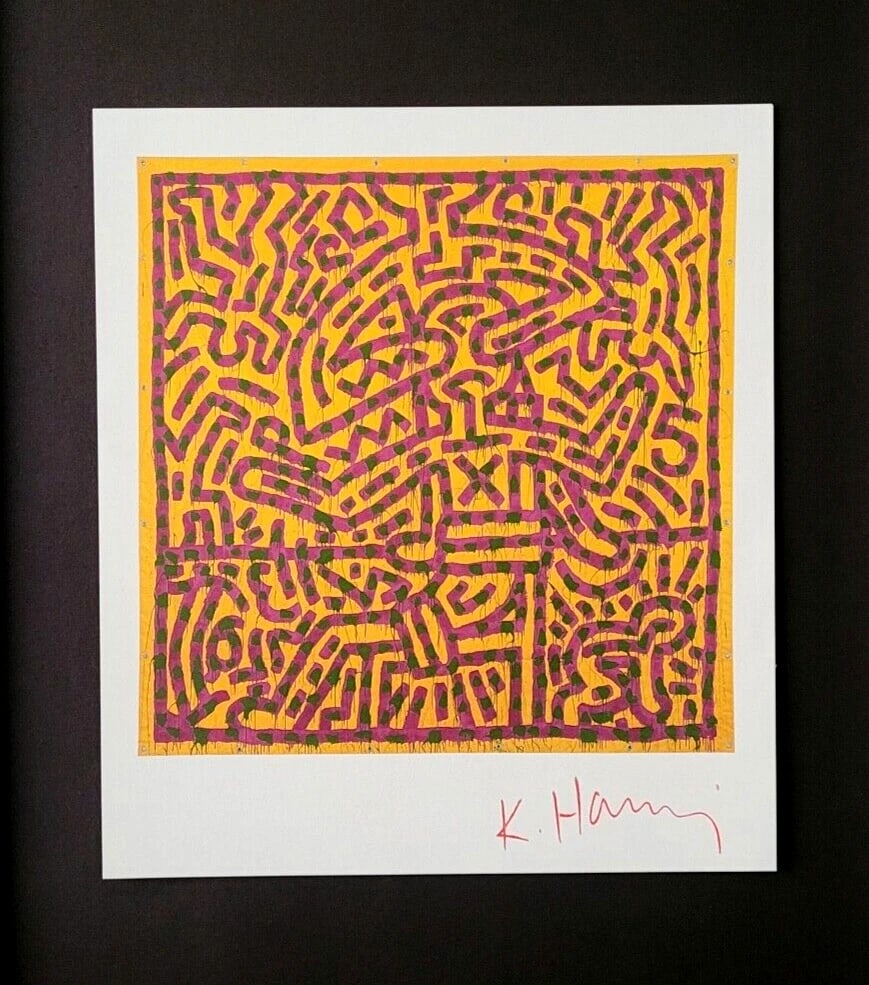 Keith Haring | Vintage Print Signed | Mounted & Framed in Silver - 2