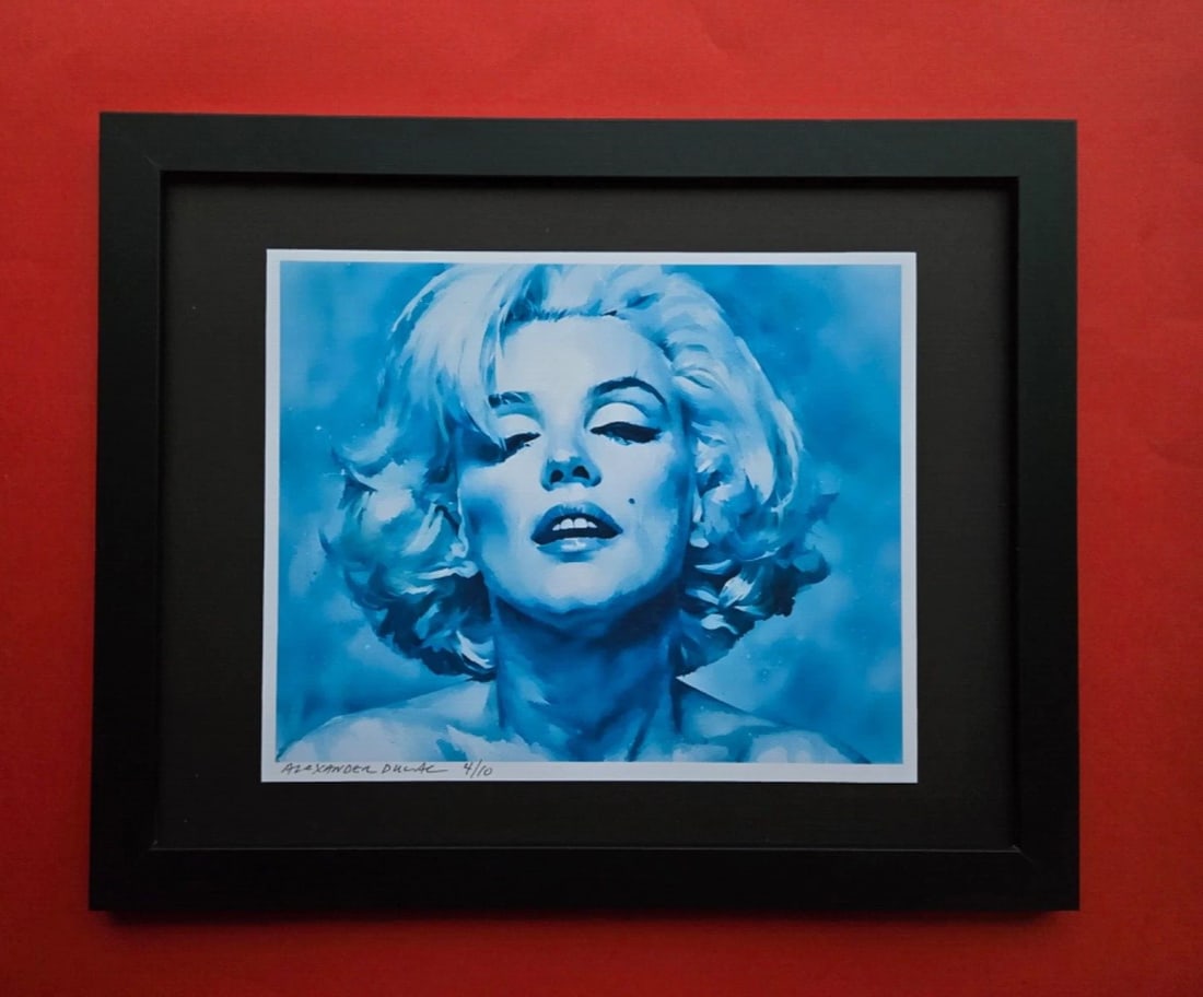 ALEXANDER DULAC | MARILYN MONROE Hand Signed Authentic Print Edition of 10 COA: My art is a celebration of the grandeur and splendor of the Legends of our Time. Through my portraits, I seek to immortalize those who not only define but also inspire aspiration and luxury in our
