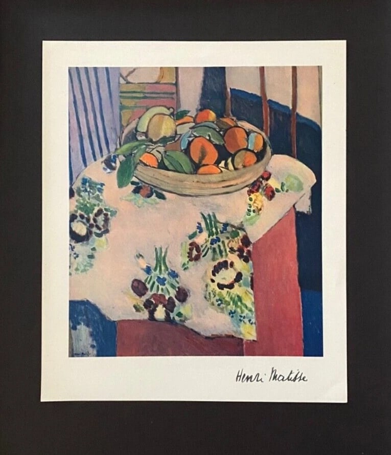 HENRI MATISSE + VINTAGE 1948 BEAUTIFUL SIGNED PRINT + FRAMED - 2
