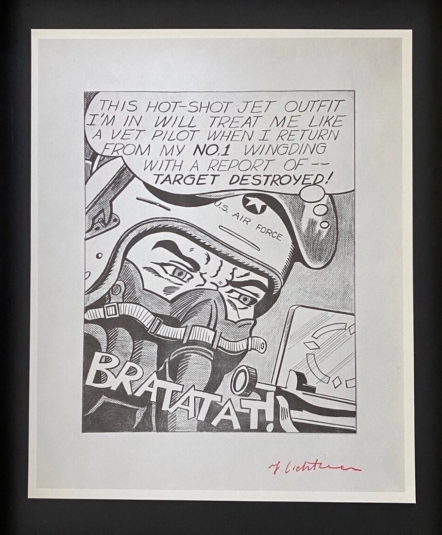 Roy Lichtenstein | Vintage 1970 Signed | Mounted & Framed Offset Lithograph - 2