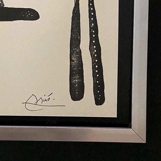 Joan Miro | Vintage 1958 Signed Colorful Print | Mounted and Framed - 2