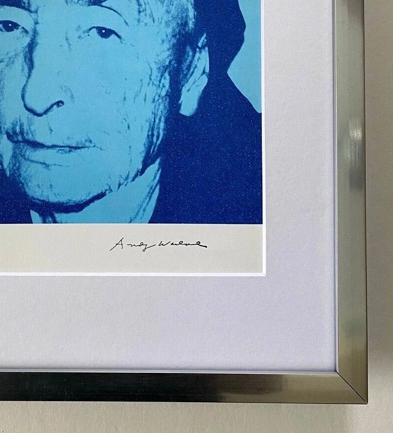 ANDY WARHOL | GEORGIA O'KEEFFE SIGNED VINTAGE PRINT | MATTED AND FRAMED - 3