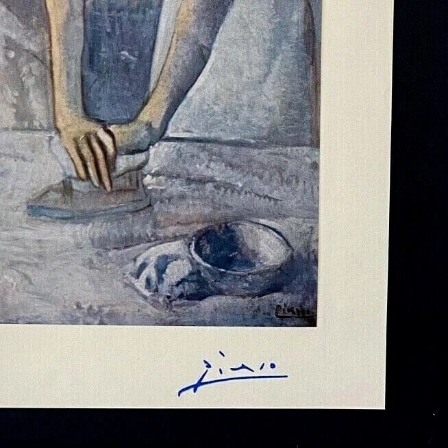 PABLO PICASSO+ ORIGINAL 1954 + SIGNED + HAND TIPPED COLOR PLATE FRAMED + - 2