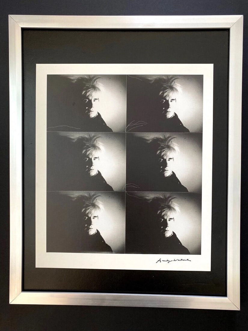 Andy Warhol | Vintage 1984 Self Portraits Print Signed | Mounted and Framed: Up for Auction this Beautiful and Scarce Vintage 1984 Offset Lithograph after Andy Warhol Self Portraits Facsimile Signature in ink Art Print is about 9 X 9 in. This piece is mounted on a 11 x 14 in.