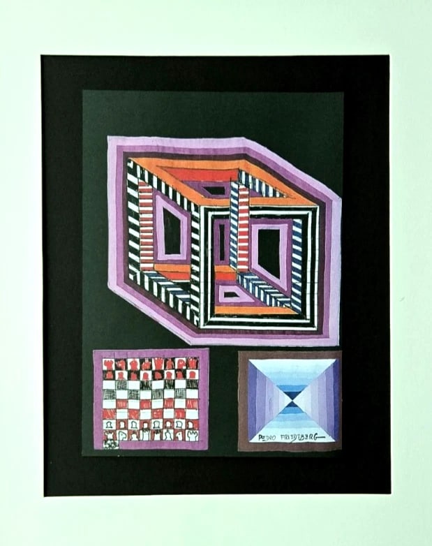 Pedro Friedeberg – “THE PARADOX BOX?? | Surrealist Whismical Signed Print - 2
