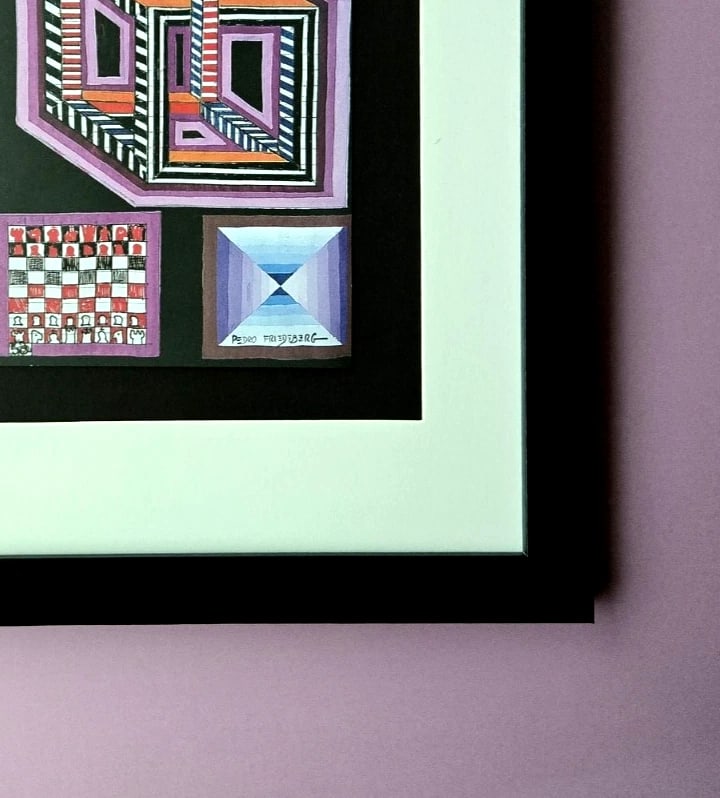 Pedro Friedeberg – “THE PARADOX BOX?? | Surrealist Whismical Signed Print - 3