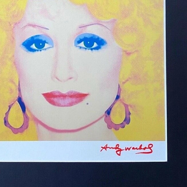 ANDY WARHOL AWESOME 1984 SIGNED DOLLY PARTON PRINT MATTED + NOW FRAMED - 2