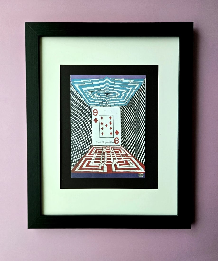 Pedro Friedeberg – “ARCHITECT'S PUZZLE?? | Surrealist Whismical Signed Print: We have for Sale this PEDRO FRIEDEBERG AWESOME PRINT ON PAPER " THE ARCHITECT'S PUZZLE " FACSIMILE SIGNED FULL OF COLOR PRINT SIZE OF THE PRINT: 7 X 5 in FRAME COVERS AN AREA OF 15 X 12 in MOUNTED