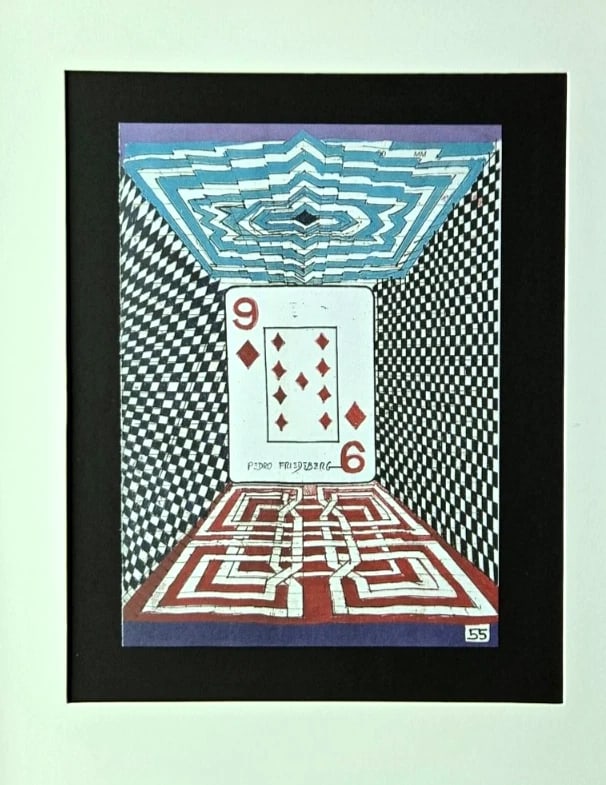 Pedro Friedeberg – “ARCHITECT'S PUZZLE?? | Surrealist Whismical Signed Print - 2