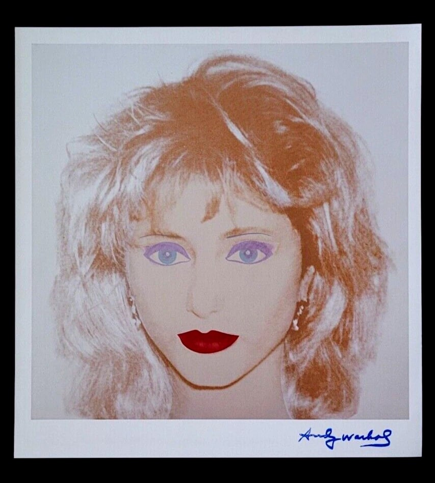 ANDY WARHOL + 1984 SIGNED MARIE-CHANTAL MILLER + POP ART + MOUNTED AND FRAMED - 2