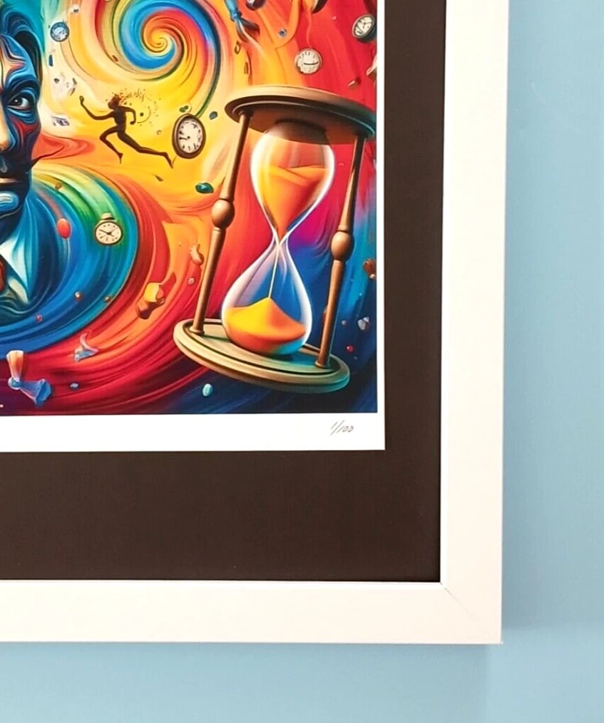 AIDAN FLUX | Hand Signed Original Print Framed | Ltd. Ed. of 100 COA | Dali - 4