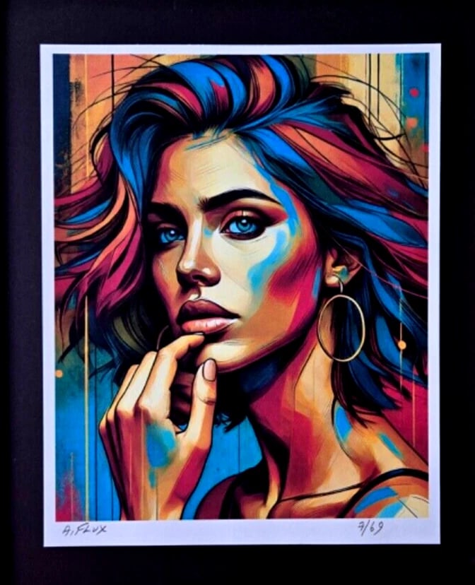 AIDAN FLUX | Hand Signed Original Print Framed LtdEdof69 COA | PERSISTENCE - 2