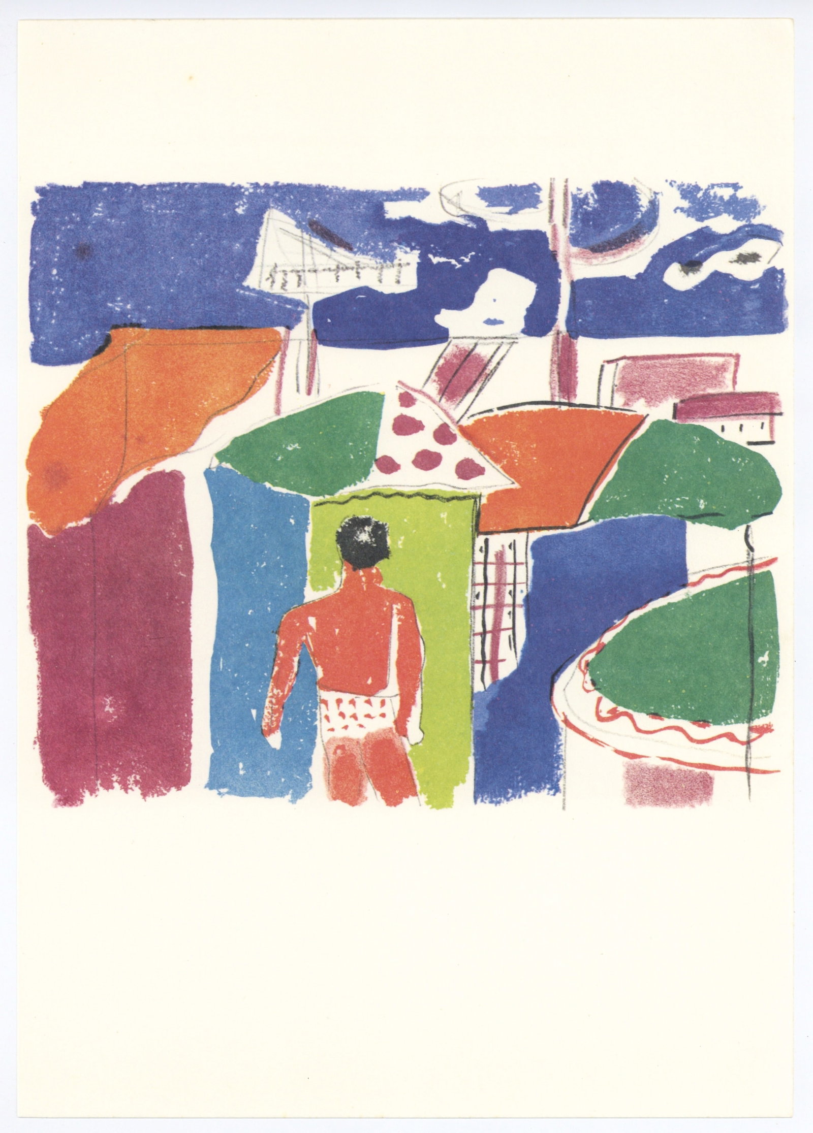 Fernand Leger "Mes Voyages": Medium: offset lithograph (after the original). Printed on Velin bouffant paper from the Papeteries de Hauteville and published by Edito-Service Geneve in 1980. This reproduces one of the original