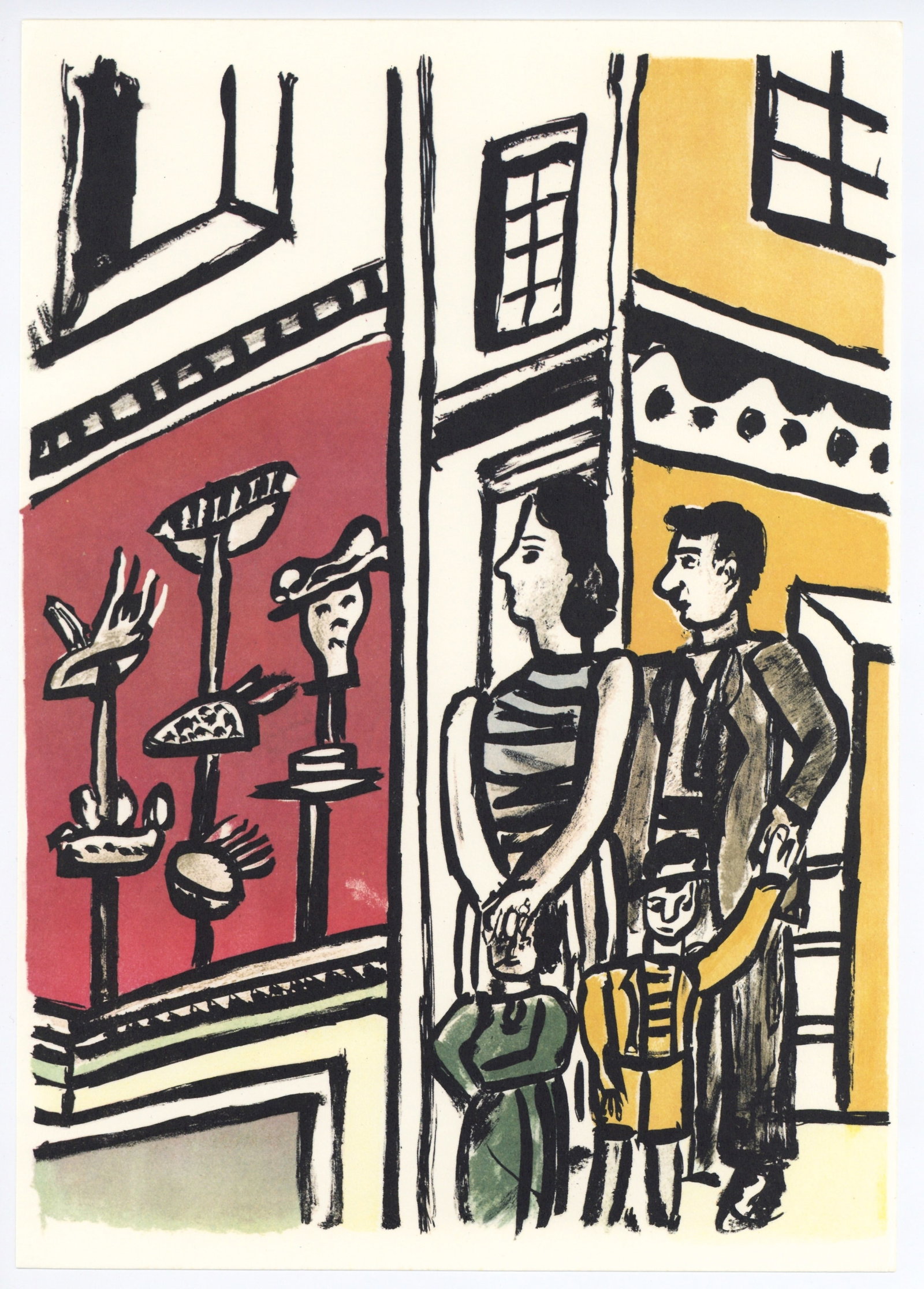 Fernand Leger "Mes Voyages": Medium: offset lithograph (after the original). Printed on Velin bouffant paper from the Papeteries de Hauteville and published by Edito-Service Geneve in 1980. This reproduces one of the original Fer