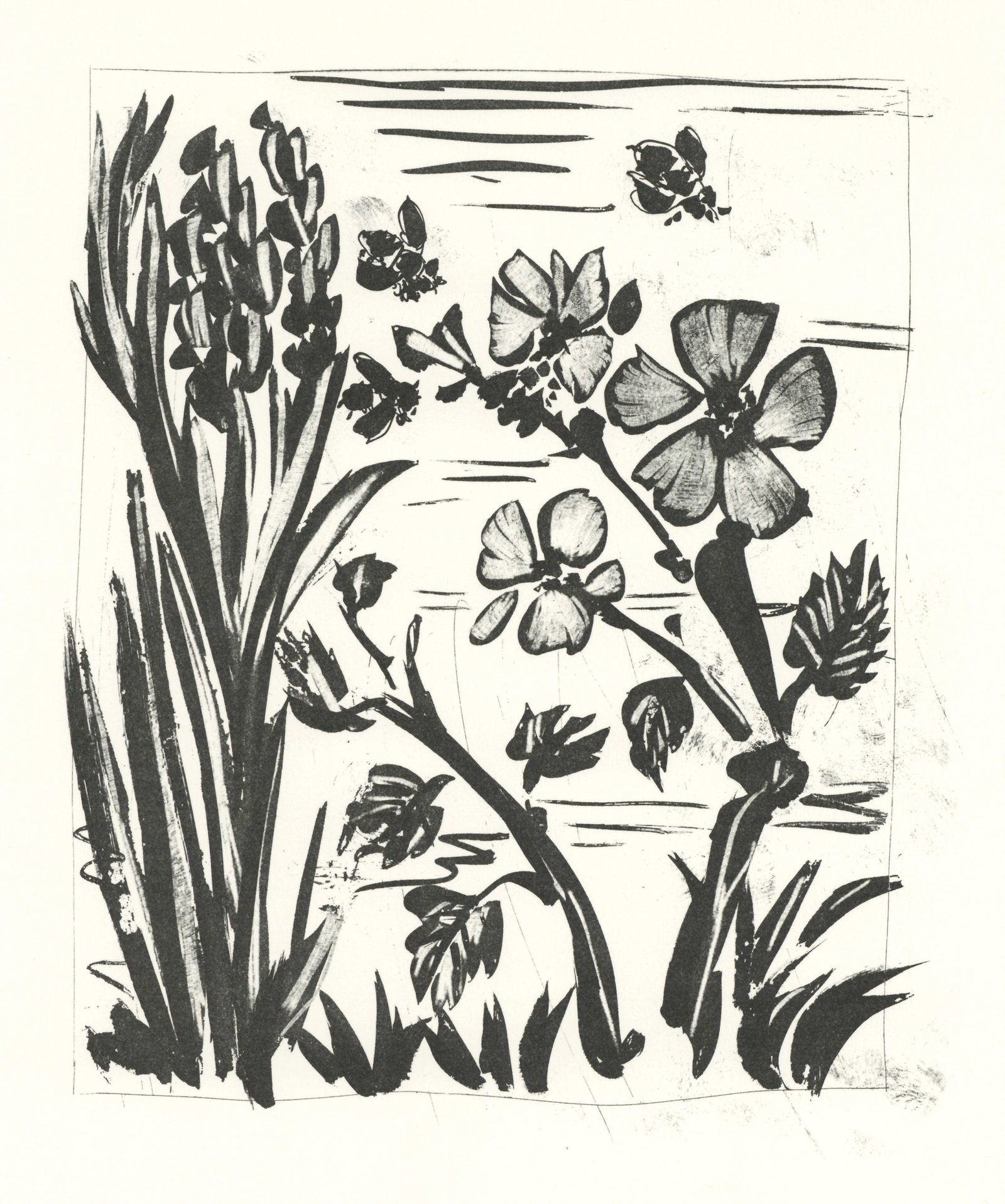 Pablo Picasso "L'Abeille" The Bee | Buffon: Medium: offset lithograph (after the etching). Printed on velin bouffant paper from the Papeteries Casteljoux and published in France by Edito-Service Geneve c. 1970. This reproduces one of the famous