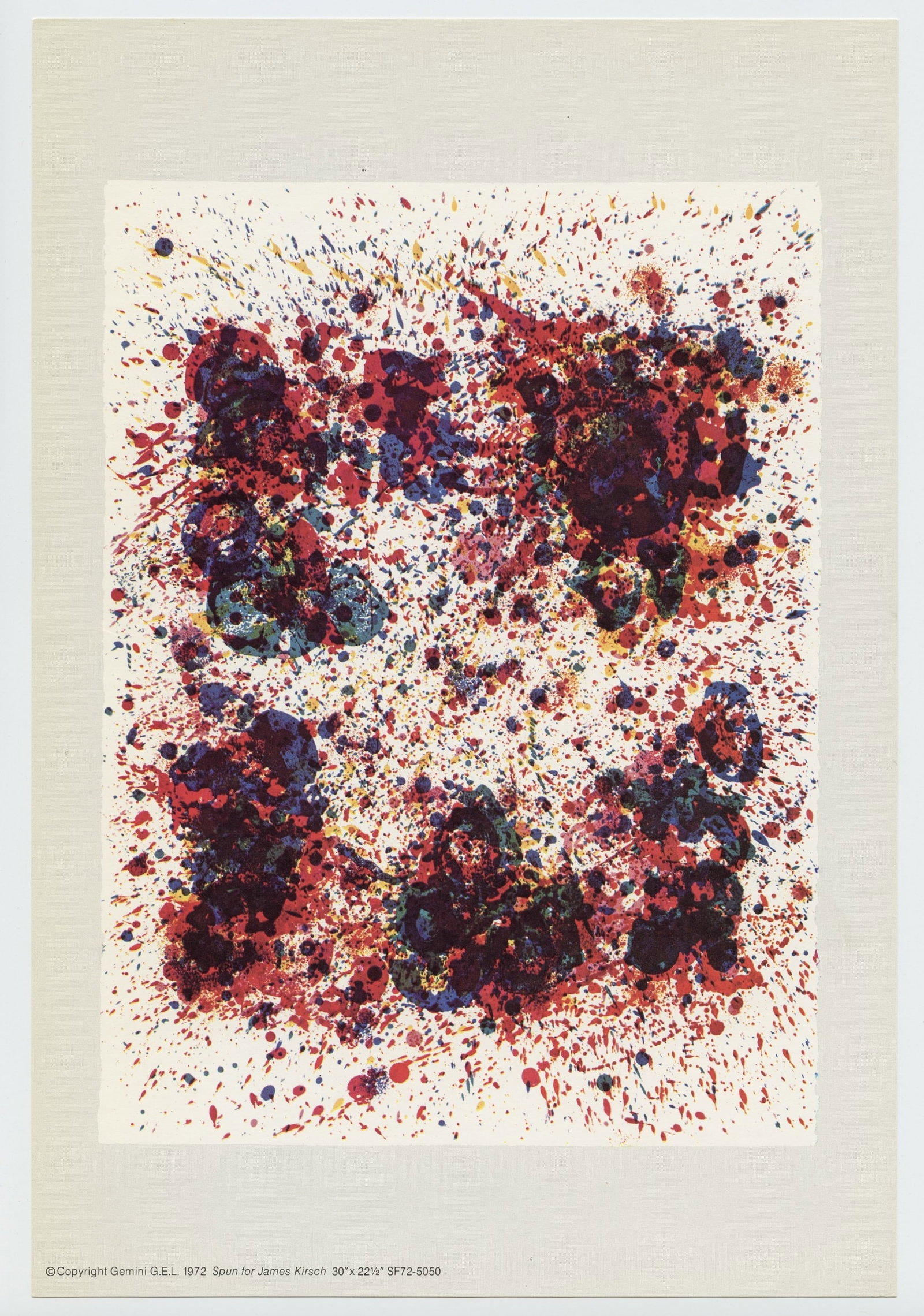 Sam Francis "Spun for James Kirsch" 1972 (1 of 1)