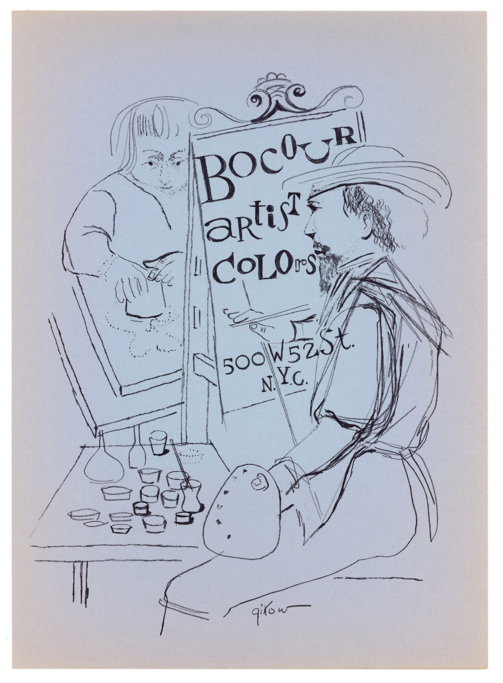 Ruth Gikow original lithograph: Medium: original lithograph. This lithograph was printed in 1956 for the "Improvisations" portfolio, published by the Artists Equity Association of New York on the occasion of the 1956 Spring