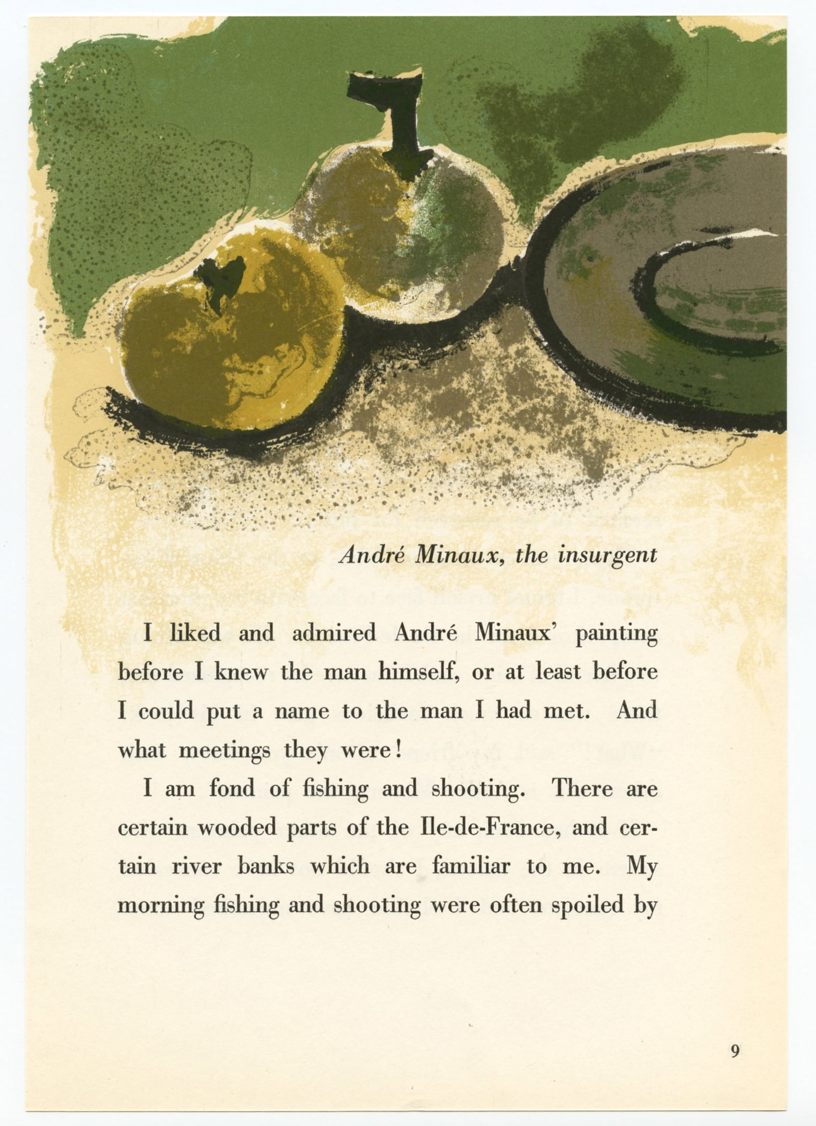 Andre Minaux "Nature morte" original lithograph - 2