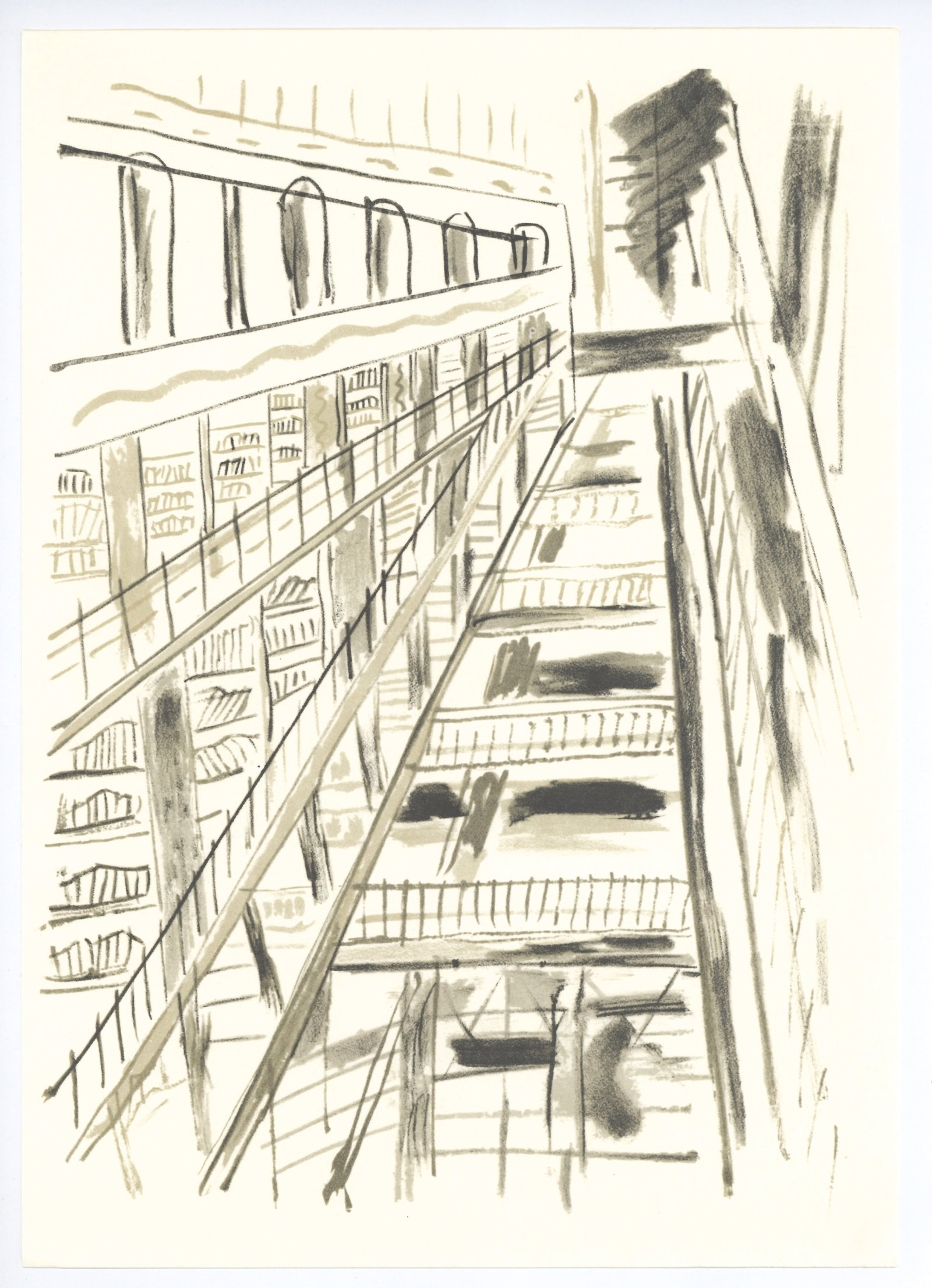 Fernand Leger "Mes Voyages": Medium: offset lithograph (after the original). Printed on Velin bouffant paper from the Papeteries de Hauteville and published by Edito-Service Geneve in 1980. This reproduces one of the original
