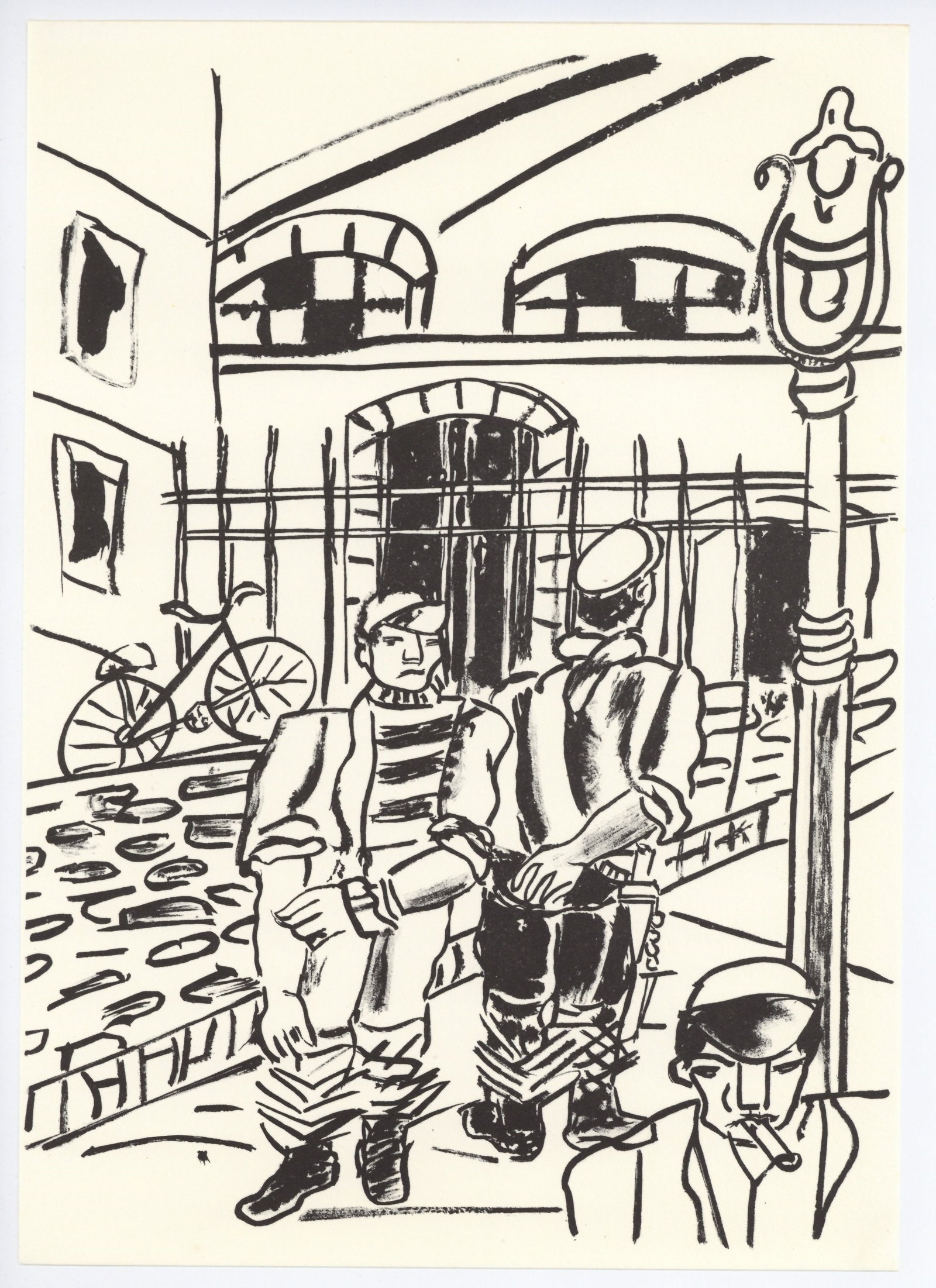 Fernand Leger "Mes Voyages": Medium: offset lithograph (after the original). Printed on Velin bouffant paper from the Papeteries de Hauteville and published by Edito-Service Geneve in 1980. This reproduces one of the original
