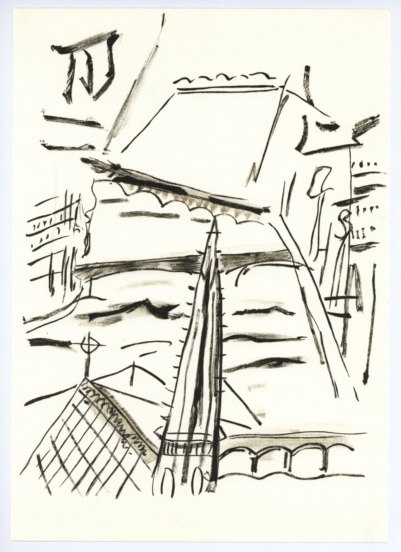 Fernand Leger "Mes Voyages": Medium: offset lithograph (after the original). Printed on Velin bouffant paper from the Papeteries de Hauteville and published by Edito-Service Geneve in 1980. This reproduces one of the original