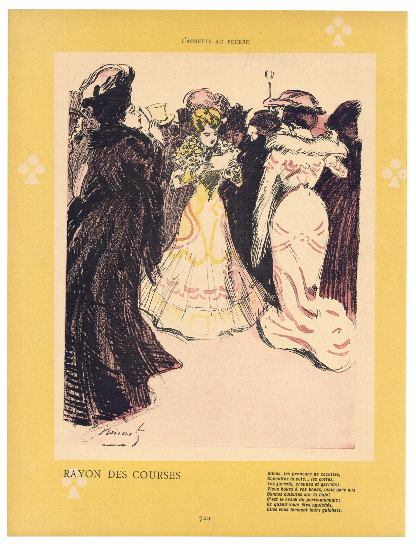 Tony Minartz lithograph, 1902: Medium: lithograph. Printed in 1902 for L'Assiette au Beurre (a satirical French journal which expressed political and social commentary through lithography). Size: 12 1/4 x 9 1/8 inches (310 x 233