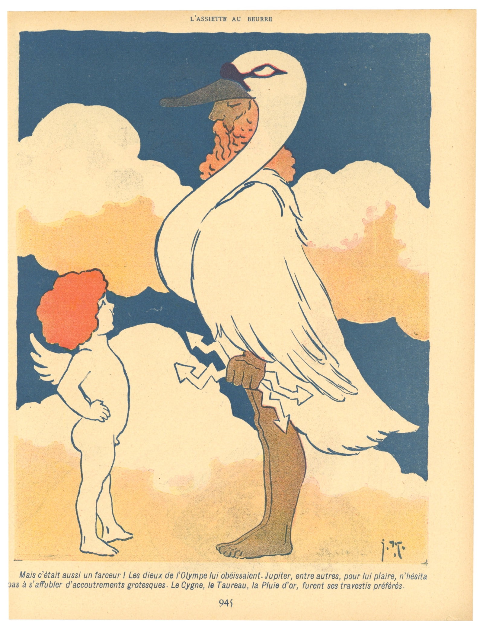 Georges Meunier lithograph, 1902: Medium: lithograph. Printed in 1902 for L'Assiette au Beurre (a satirical French journal which expressed political and social commentary through lithography). Size: 12 1/8 x 9 1/4 inches (307 x 235