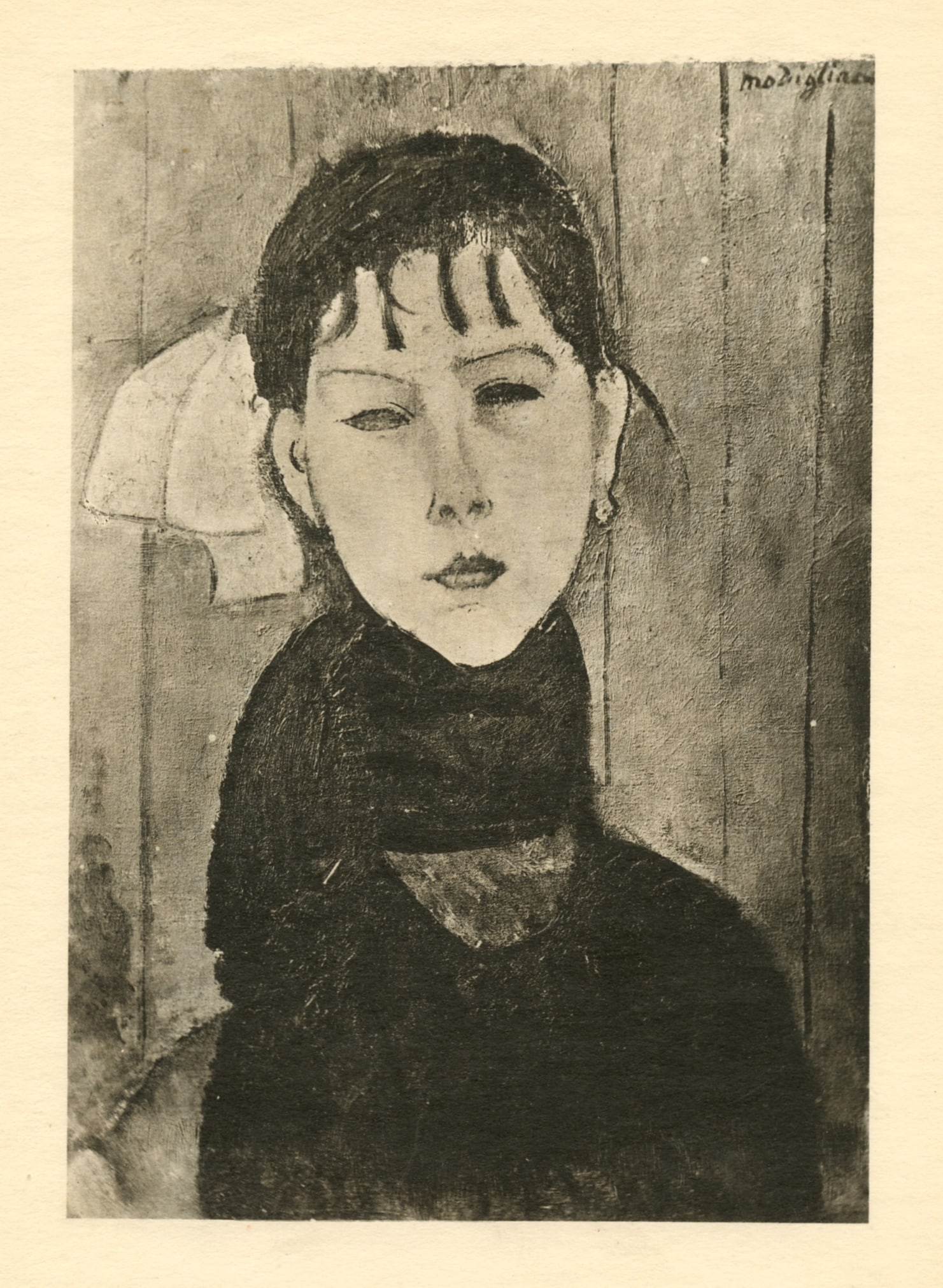 Amedeo Modigliani "Marie": Medium: collotype (after the painting). Printed in 1926 at the Leon Marotte atelier and published in an edition of 1000 by Editions des Quatre Chemins. Image size: 7 1/2 x 5 1/4 inches (192 x 134 mm).