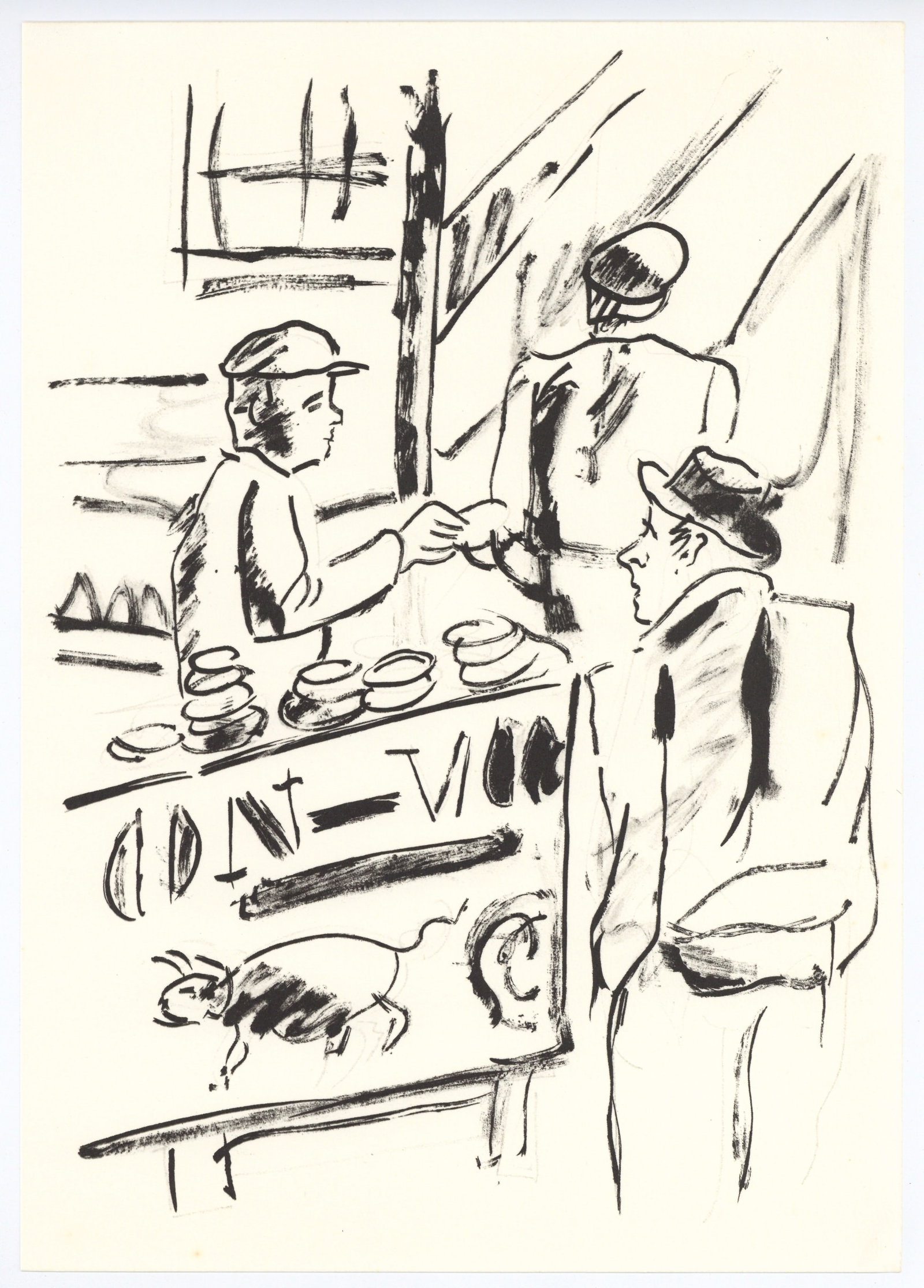Fernand Leger "Mes Voyages": Medium: offset lithograph (after the original). Printed on Velin bouffant paper from the Papeteries de Hauteville and published by Edito-Service Geneve in 1980. This reproduces one of the original