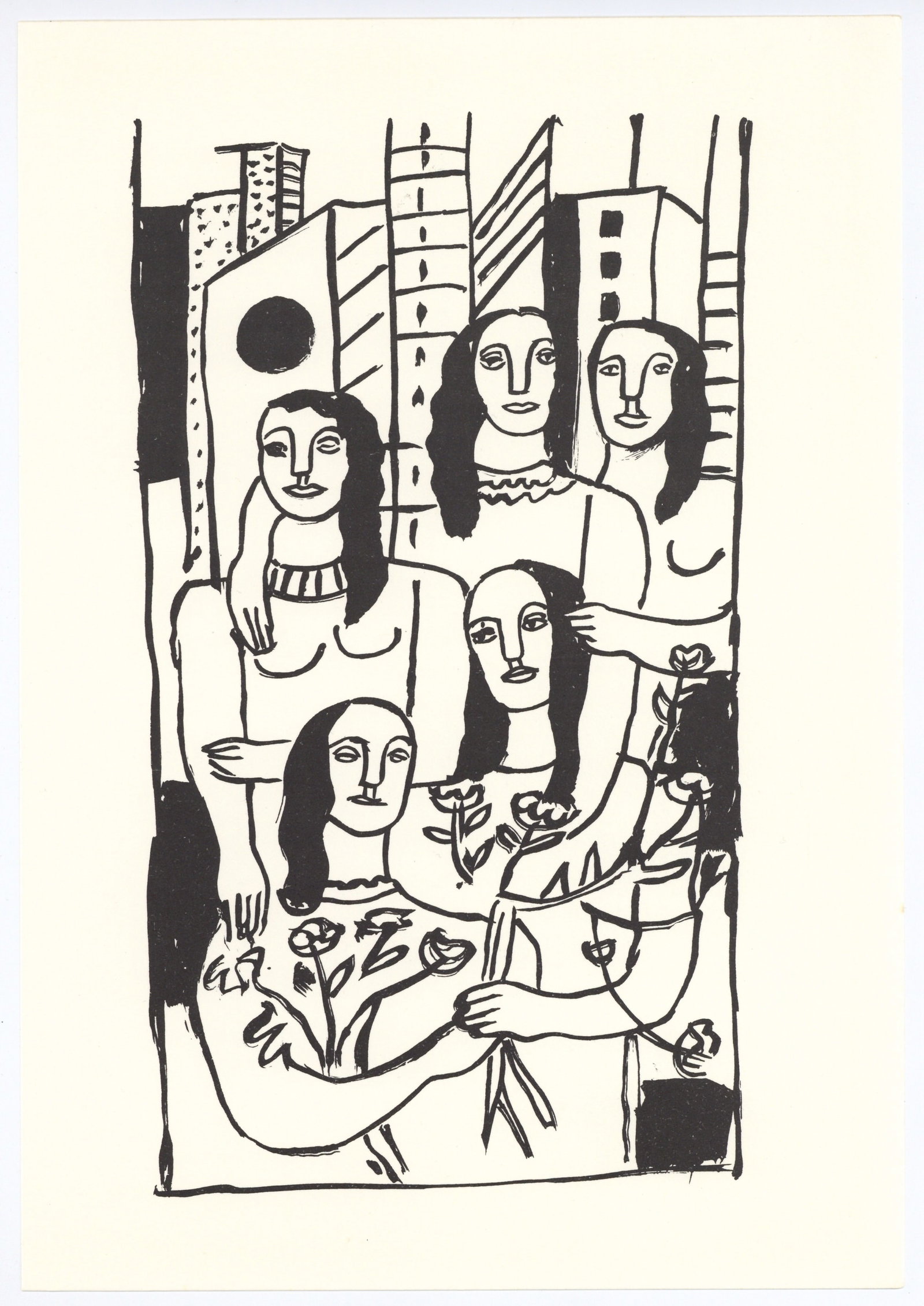 Fernand Leger "Mes Voyages": Medium: offset lithograph (after the original). Printed on Velin bouffant paper from the Papeteries de Hauteville and published by Edito-Service Geneve in 1980. This reproduces one of the original