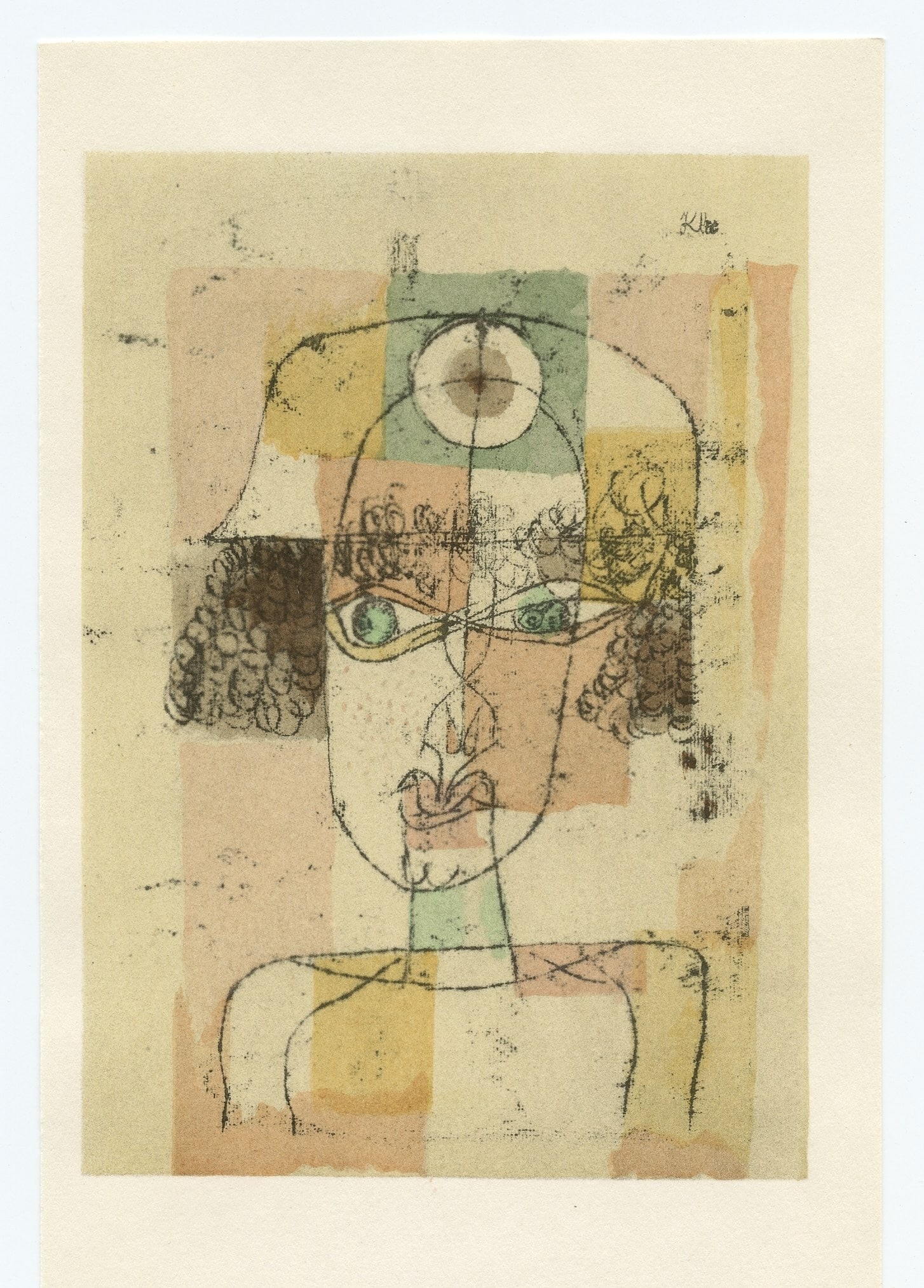Paul Klee pochoir "Bildnis mit der Stulpnase (Portrait with Turned-up Nose)" (1 of 1)