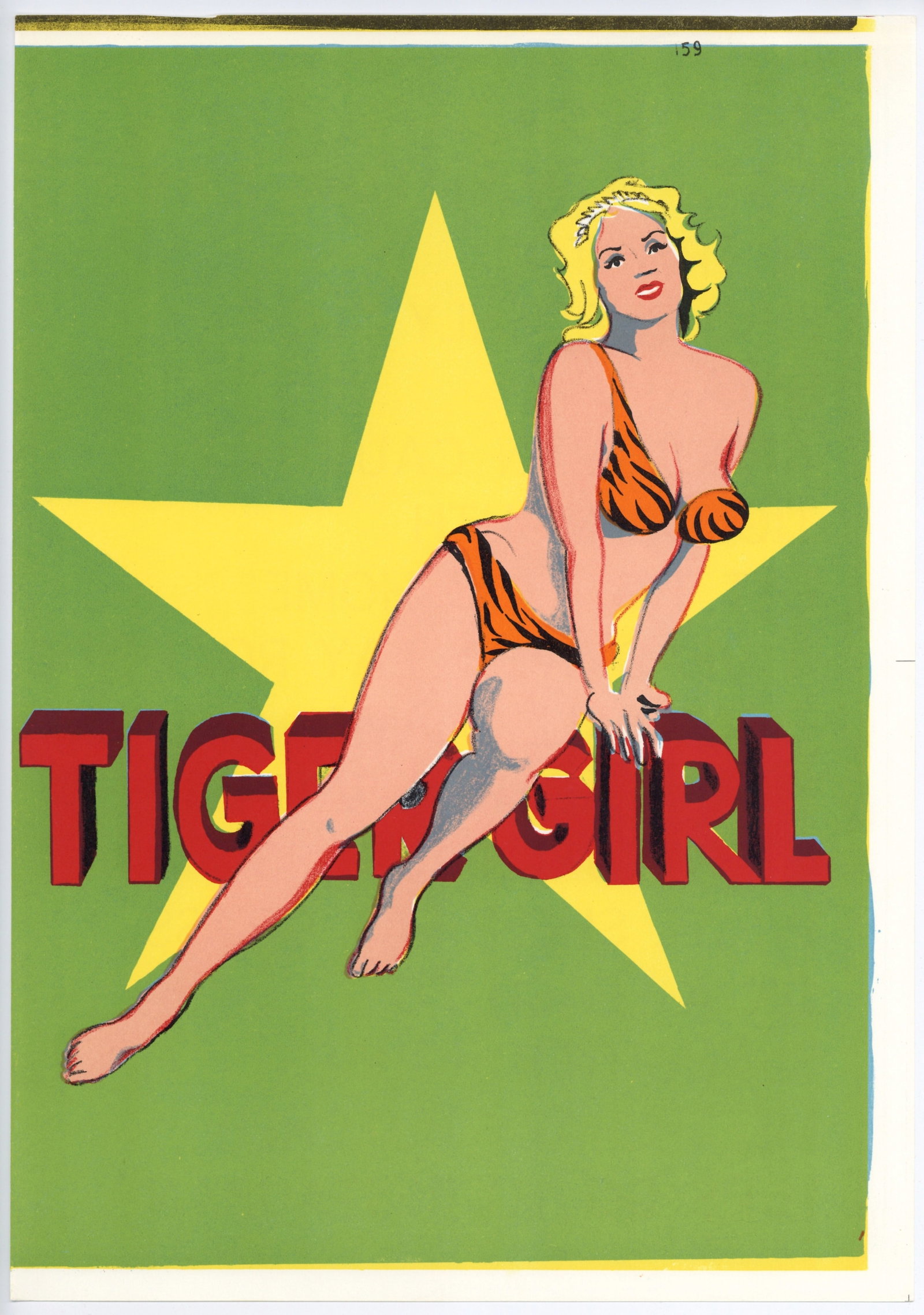 Mel Ramos original lithograph "Tiger Girl" (1 of 1)