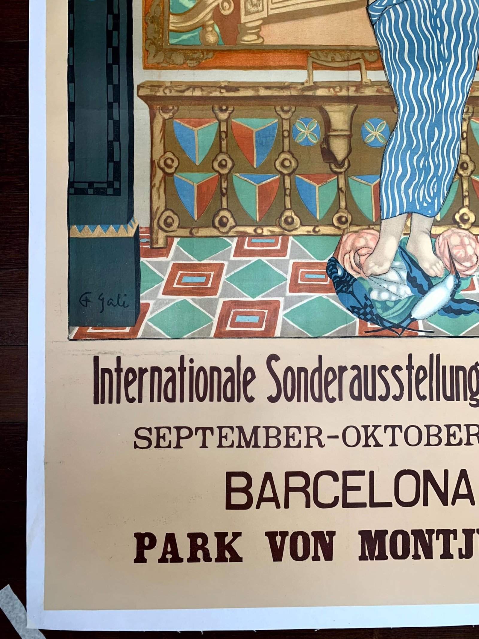 Internationale Sonderausstellung - Barcelona - Art by Gali (1923) 29.75x50.5 Spanish Poster - 5