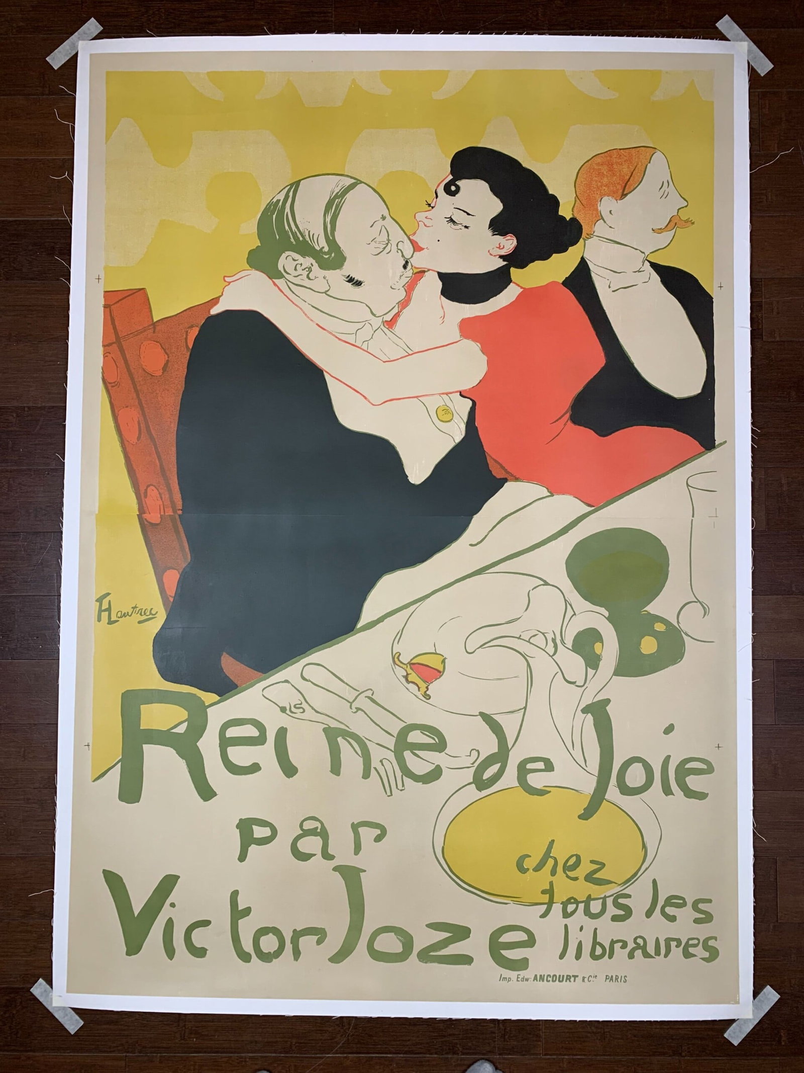 Reine de Joie - Toulouse Lautrec (1892) 39x56 French Advertising Lithograph Poster LB: Reine de Joie - Toulouse Lautrec (1892) 39x56 French Advertising Lithograph Poster LB Reserve: $1,063.00 Shipping: Domestic: Flat-rate of $70.00 to anywhere within the contiguous U.S. International: F