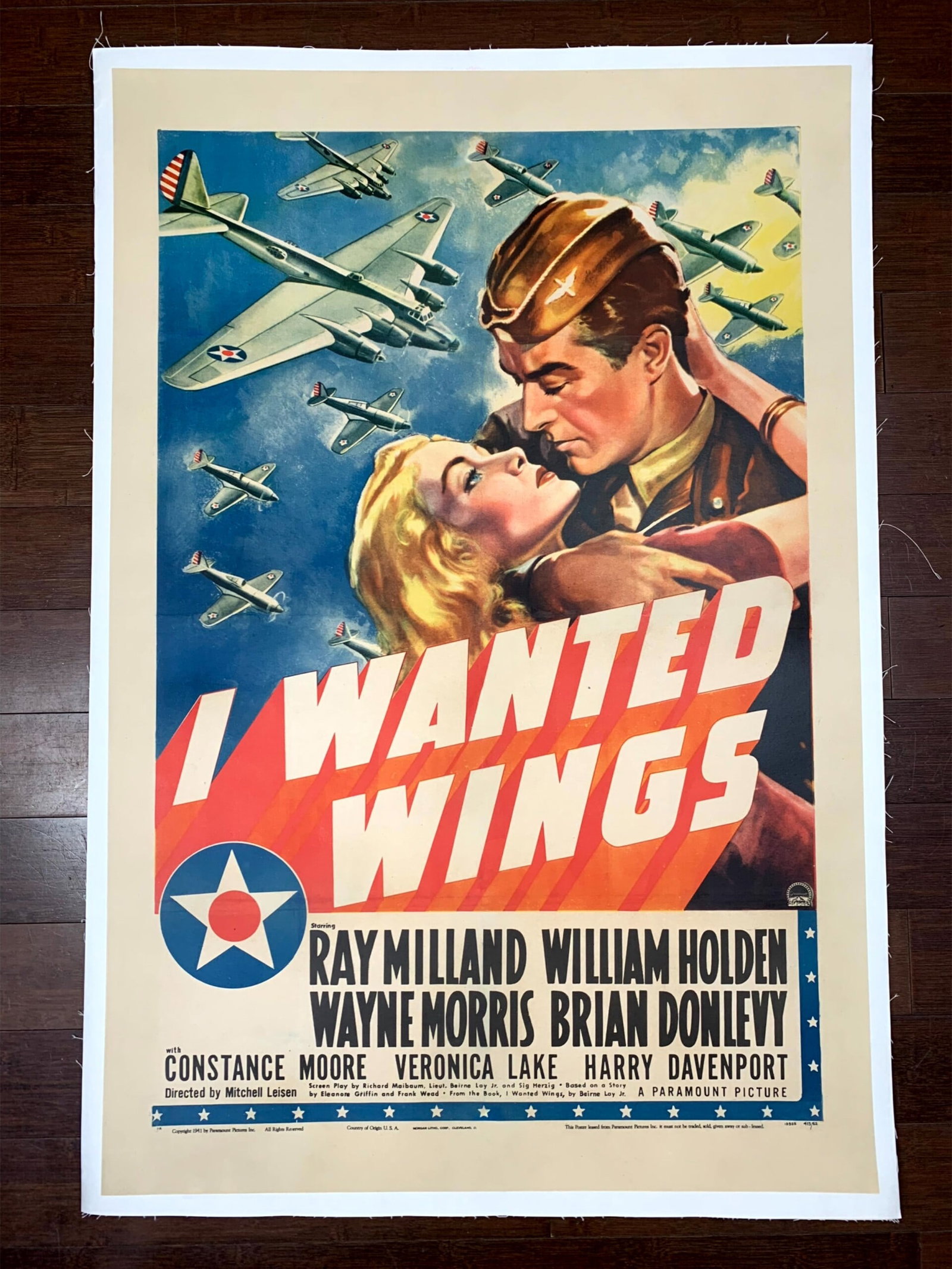 I Wanted Wings - William Holden (1941) US One Sheet Movie Poster LB (1 of 7)