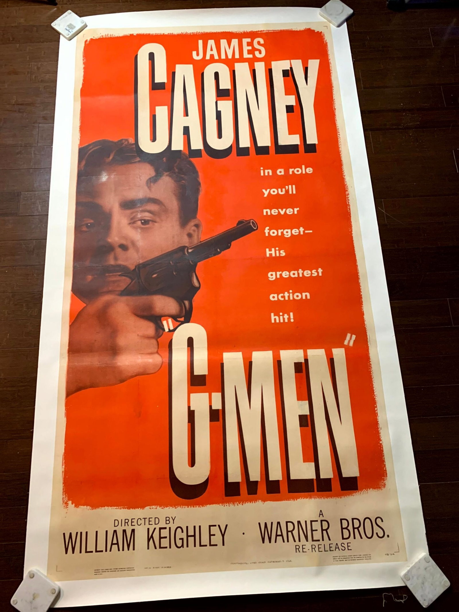G-Men - James Cagney (R-1949) US 3 Sheet Movie Poster LB (1 of 6)