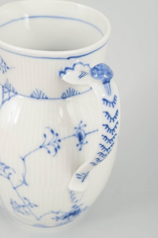 Royal Copenhagen, Denmark. Blue Fluted Plain, porcelain pitcher in cobalt underglaze. Approx. 1970s. - 3