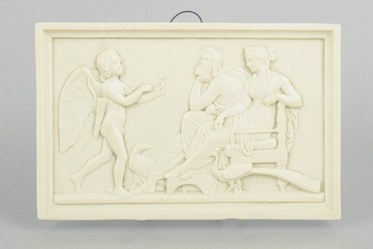 Bing & Grøndahll, Denmark. Biscuit relief after Thorvaldsen, wall relief with figural motif. (1 of 4)