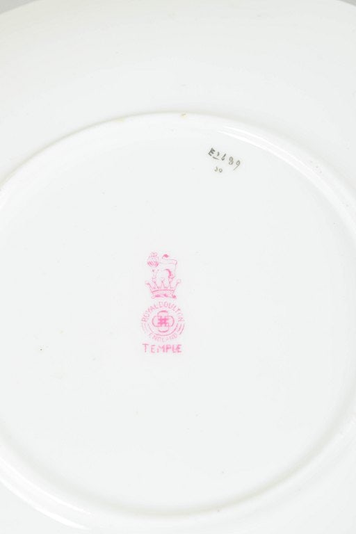 Royal Doulton, England. "Temple" porcelain cheese dome with colourful floral decoration. Approx. - 5