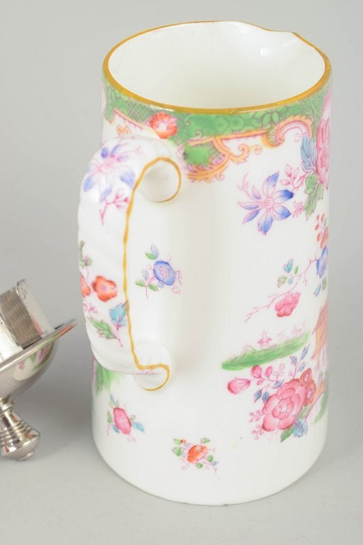 Royal Doulton, England. "Temple" porcelain pitcher with lid with colourful floral decoration. - 2