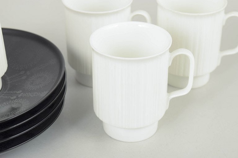 Tapio Wirkkala for Rosenthal, Germany. Set of four demitasse espresso cups with matching saucers. - 3