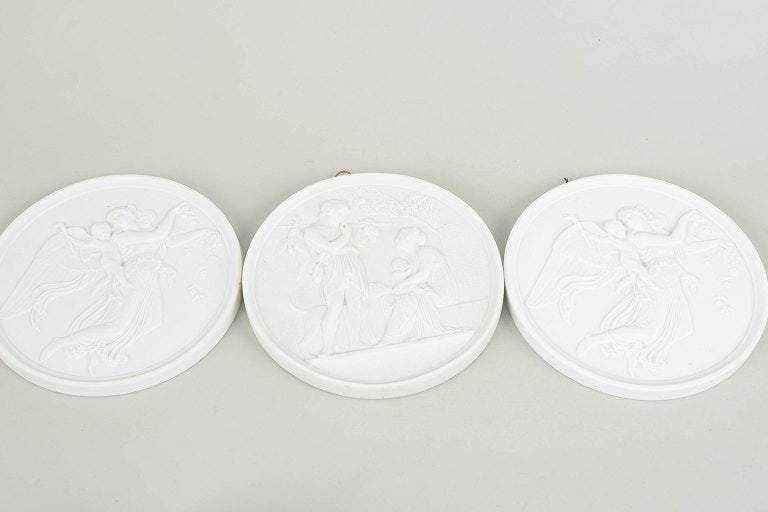 Bing & Grøndahll, Denmark. Set of seven biscuit wall plaques after Thorvaldsen. 19th and 20th - 4