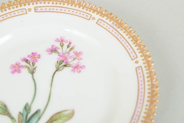 Royal Copenhagen, Denmark. Flora Danica, porcelain side plate with botanical motif. Circa 1920. - 3