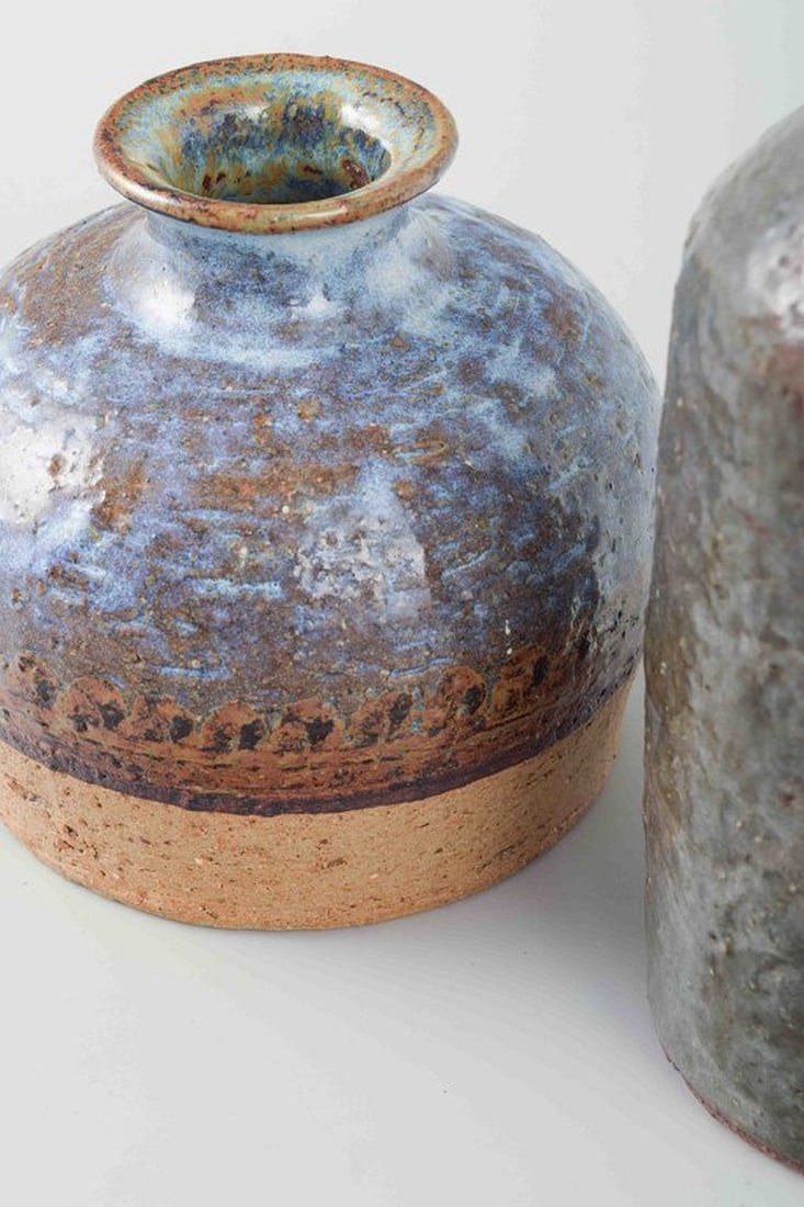 European studio potters. Two small stoneware vases. 1960s-1970s. - 3