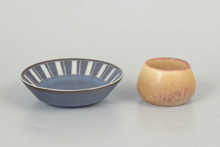 Carl-Harry Stålhane and Gunnar Nylund for Rörstrand, Sweden. Set of two miniature (1 of 4)